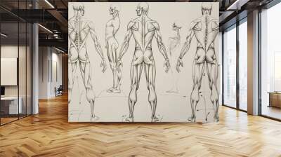 muscular_system_drawing Wall mural