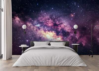 Pink_Cosmos_night_sky_Space_background Wall mural