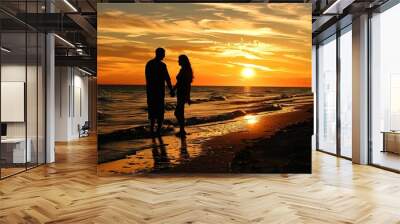 sunset_beach_pictures_poses Wall mural