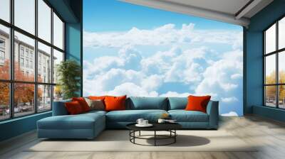 Pictures of white clouds in the blue sky
 Wall mural