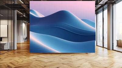 Simple and beautiful abstract art sense wavy desert
 Wall mural