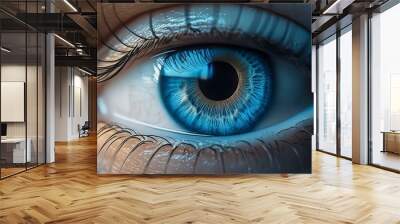 Eyes, beautiful, background, material, illustration, art, graphic, design, cool, designer, Generative AI Wall mural