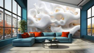 Elegant Smoke Patterns Highlighted with Golden Touches Wall mural