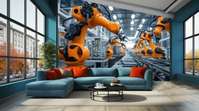 Innovative Automation Revolutionizing Modern Manufacturing with Generative AI in Industry 4.0 Wall mural