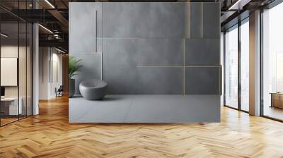 Minimalist abstract gray wall texture for versatile design inspiration and creative projects Wall mural