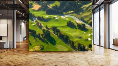 Scenic vistas of Dorfertal in Kals am Grossglockner nestled in the Alps Wall mural