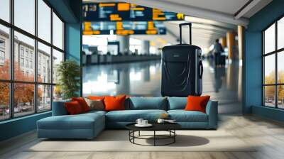 Travel Essentials: Luggage at the Airport Terminal for a Journey Ahead Wall mural