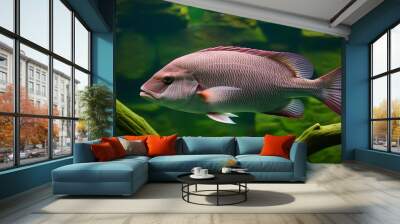 Vibrant Close-Up of Mangrove Red Snapper Showcasing Natural Colors and Textures Wall mural