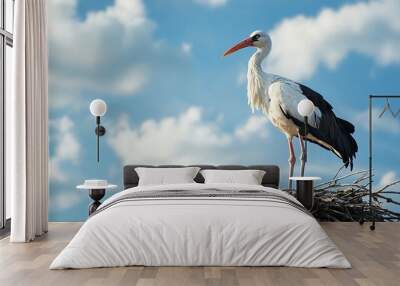 Stork --ar 16:9 --style raw --v 6.1 Job ID: 3c61f4c7-3c2b-4a65-8a35-ed17795fe2e4 Wall mural