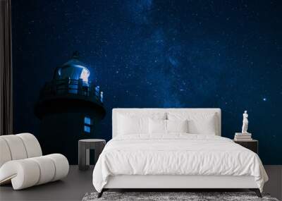 灯台と星空2 Wall mural