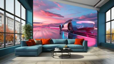 Self-driving car concept
 Wall mural