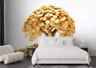 The money tree covered with gold Wall mural