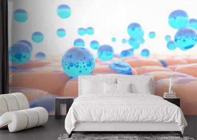 3d rendered microscopic model of skin cells Wall mural