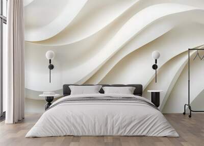 Minimalist yet luxurious white world wallpaper Wall mural