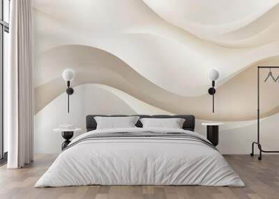 Minimalist yet luxurious white world wallpaper Wall mural