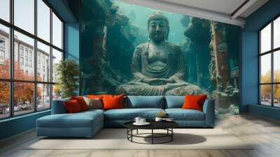 underwater buddha statue Wall mural