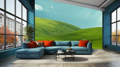 A shepherd's home surrounded by greenery Wall mural