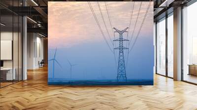 Electricity tower under the sky Wall mural