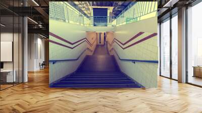 Empty public underground passage Wall mural