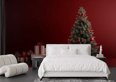 christmas tree and gifts Wall mural