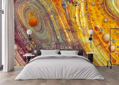 close up of colorful fabric Wall mural