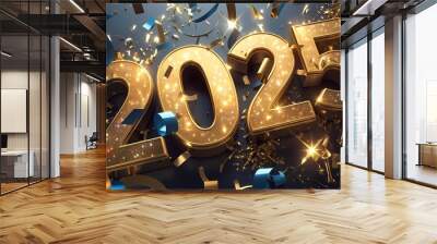 new year 2025 Wall mural