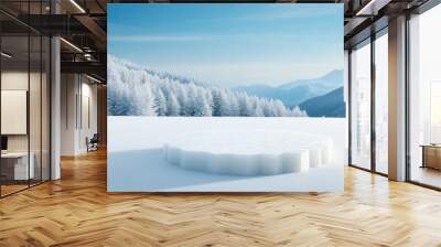 Beautiful winter snow commercial background
 Wall mural