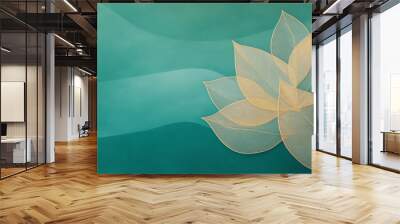 Green fashion art background Wall mural