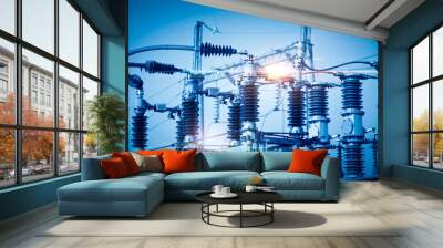 High voltage power transformer substation Wall mural