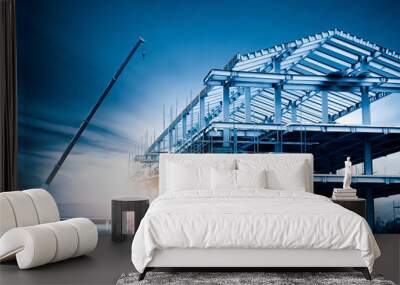 Steel frame structure Wall mural