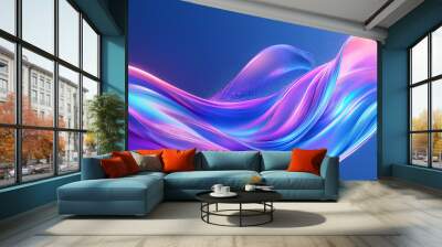 Dreamy purple blue background particle fluid cloth background picture Wall mural