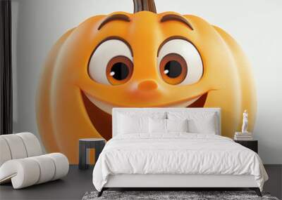 halloween pumpkin isolated on white Wall mural