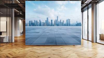 modern city skyline Wall mural