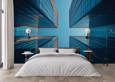 modern office buildings Wall mural