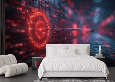 Achieving Precision in Business with Cyber Technology Wall mural