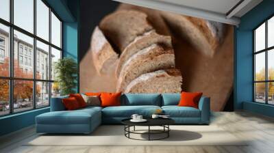 Paradise sourdough natural yeast homemade rye bread. Wall mural