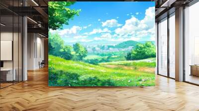 _Background_anime_landscapes_city Wall mural