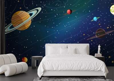 Astronomy_Vector_Starry_Space_backgroundFree Wall mural