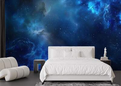 Dark_blue_Blue_space_Starry_Space_background Wall mural