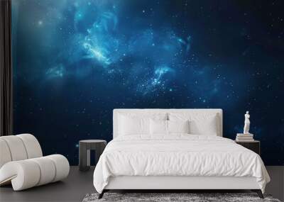 Dark_blue_Blue_space_Starry_Space_background Wall mural