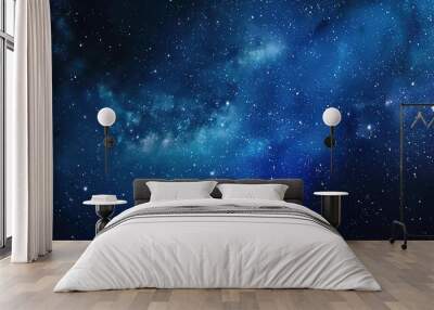 Dark_blue_Blue_space_Starry_Space_background Wall mural