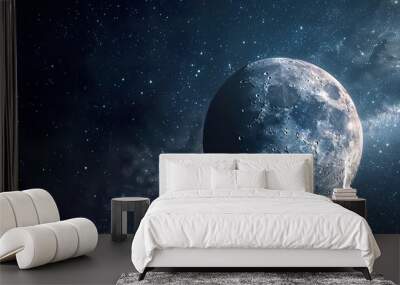 Moon_galaxy_night_sky_Space_background Wall mural