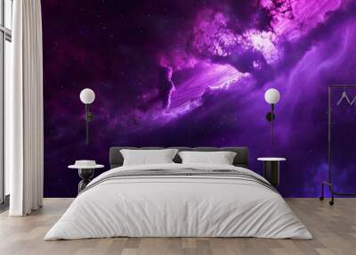 Purple_galaxy_night_sky_Space_background Wall mural