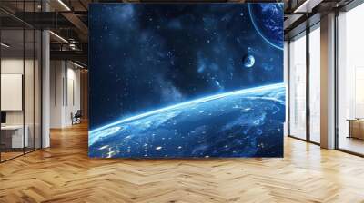 Shutter_stock_Blue_space_Space_background Wall mural