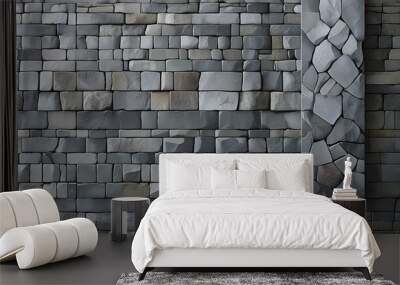 Abstract Gray Grunge Banner with Stone Texture Wall mural