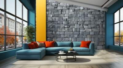 Abstract Gray Grunge Banner with Stone Texture Wall mural