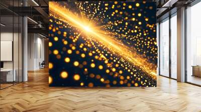 Celestial Symphony of Golden Light and Sparkling Radiance Wall mural