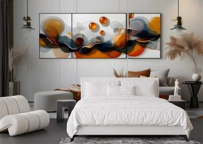 contemporary abstract wall decor featuring generative AI art elements in an artistic frame Wall mural