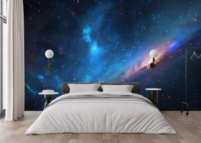 Cosmic Dreams: Abstract Galaxy with Starry Night Background Wall mural