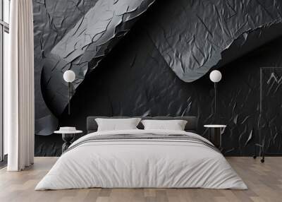 Elegant Mottled Black Paper Texture for Minimalist and Clean Artwork Design Wall mural